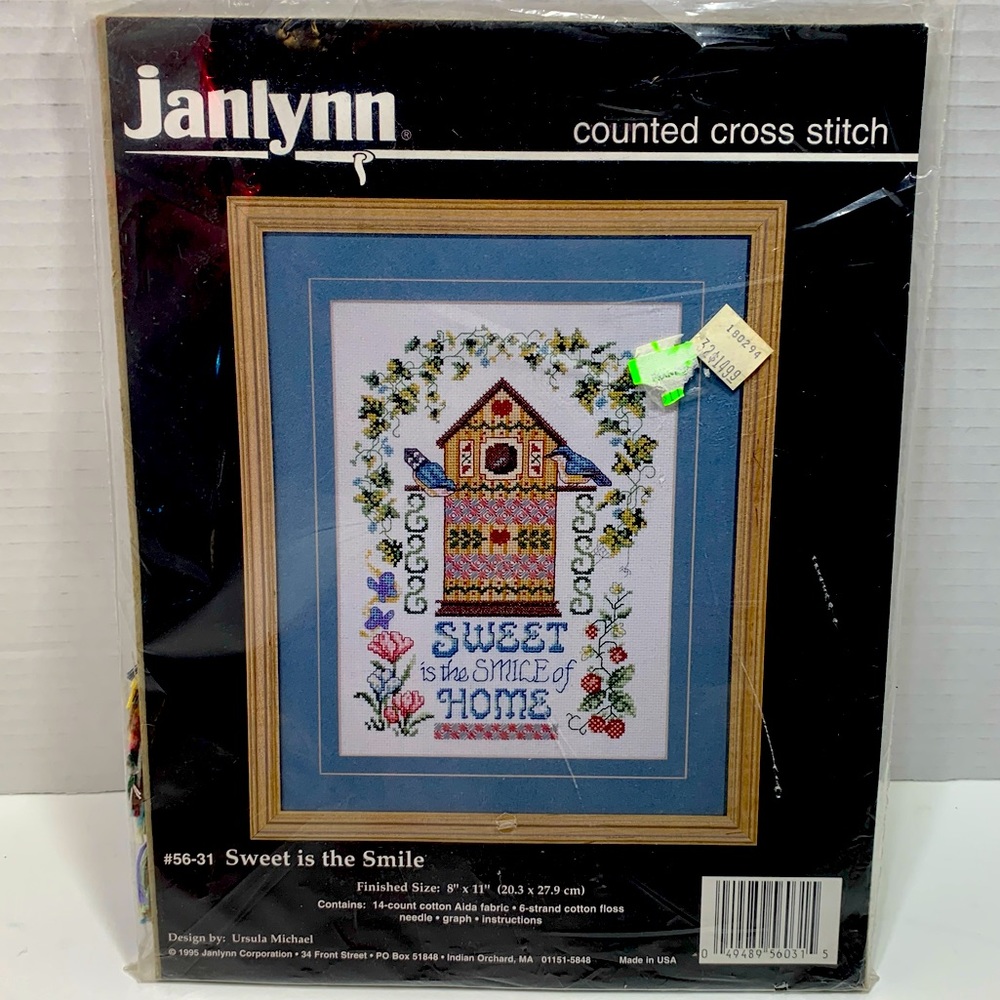 Janlynn Sweet Is the Smile of Home Cross Stitch Kit Sealed